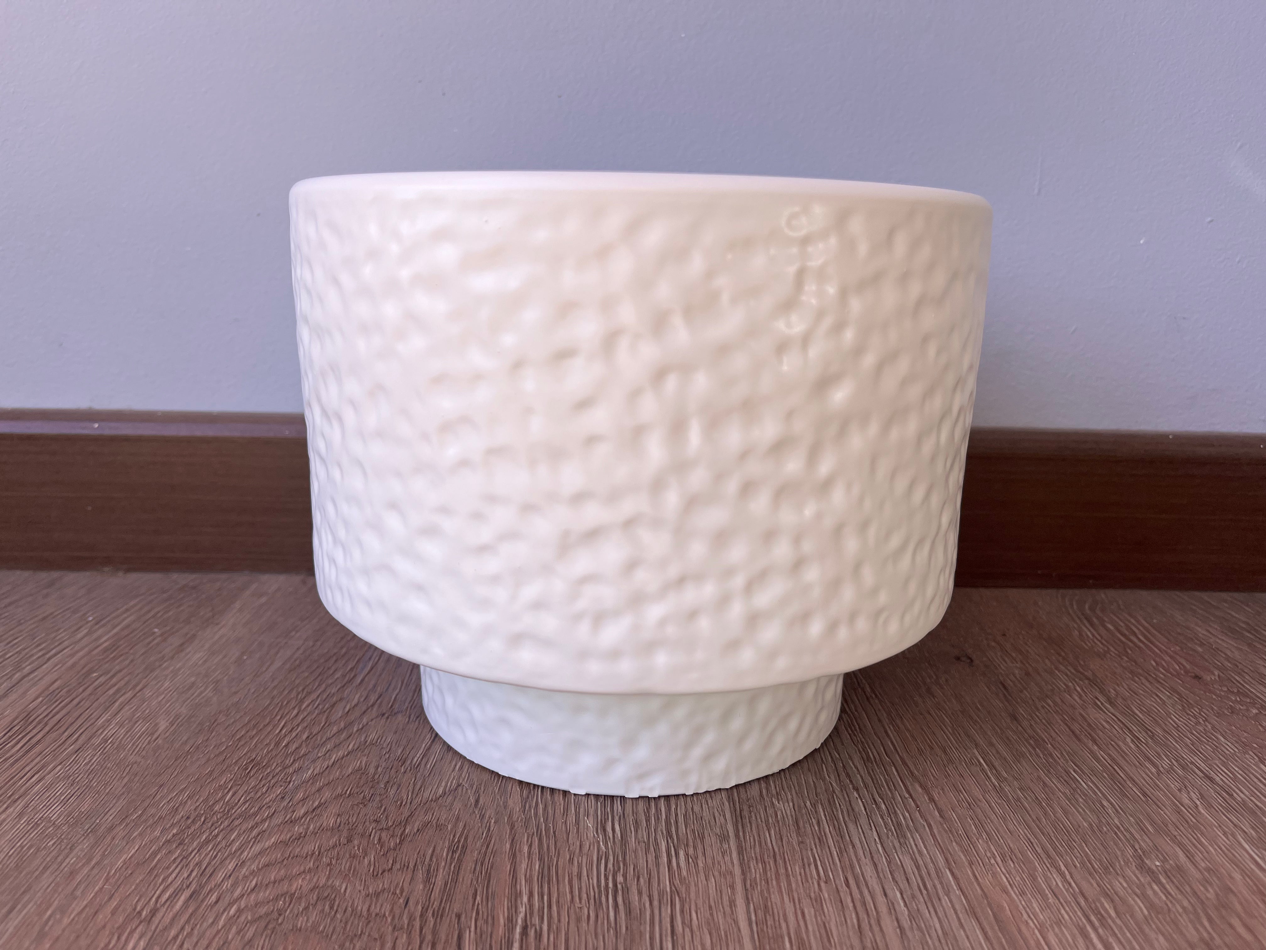 Macetero Blanco Textura Cerámica Tamaños