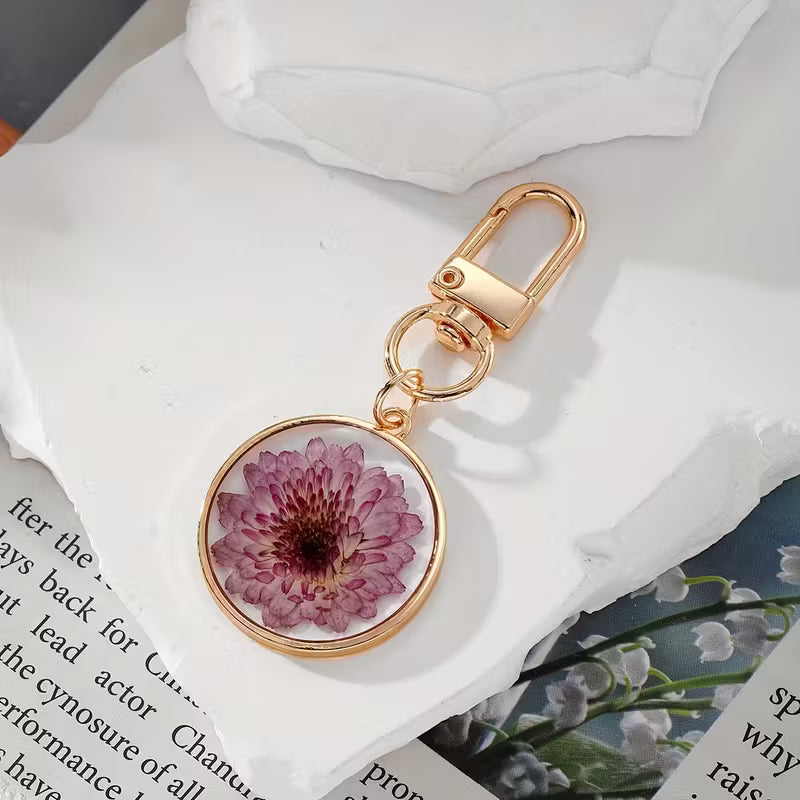 Colgante flor en resina