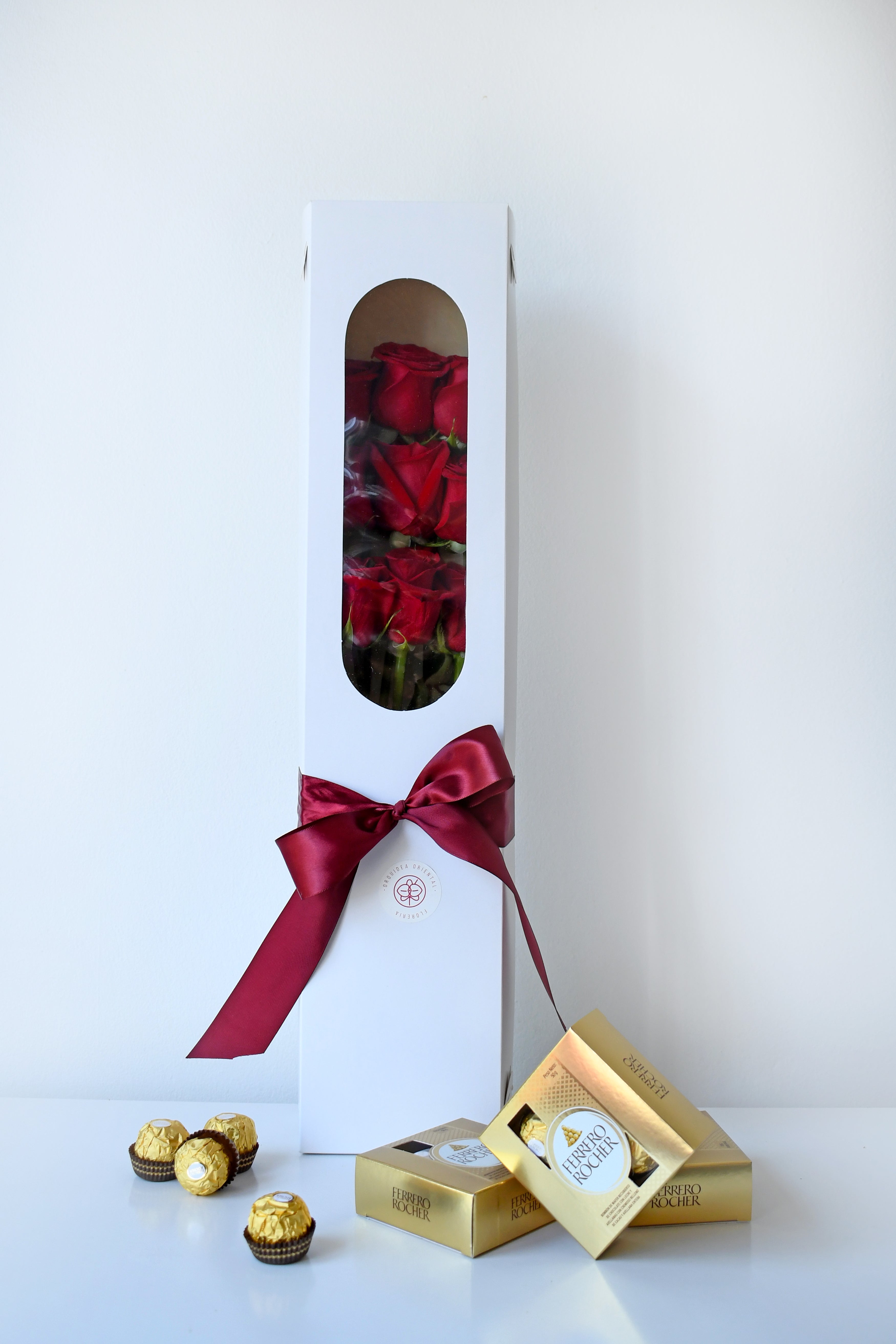 Caja de 9 rosas rojas