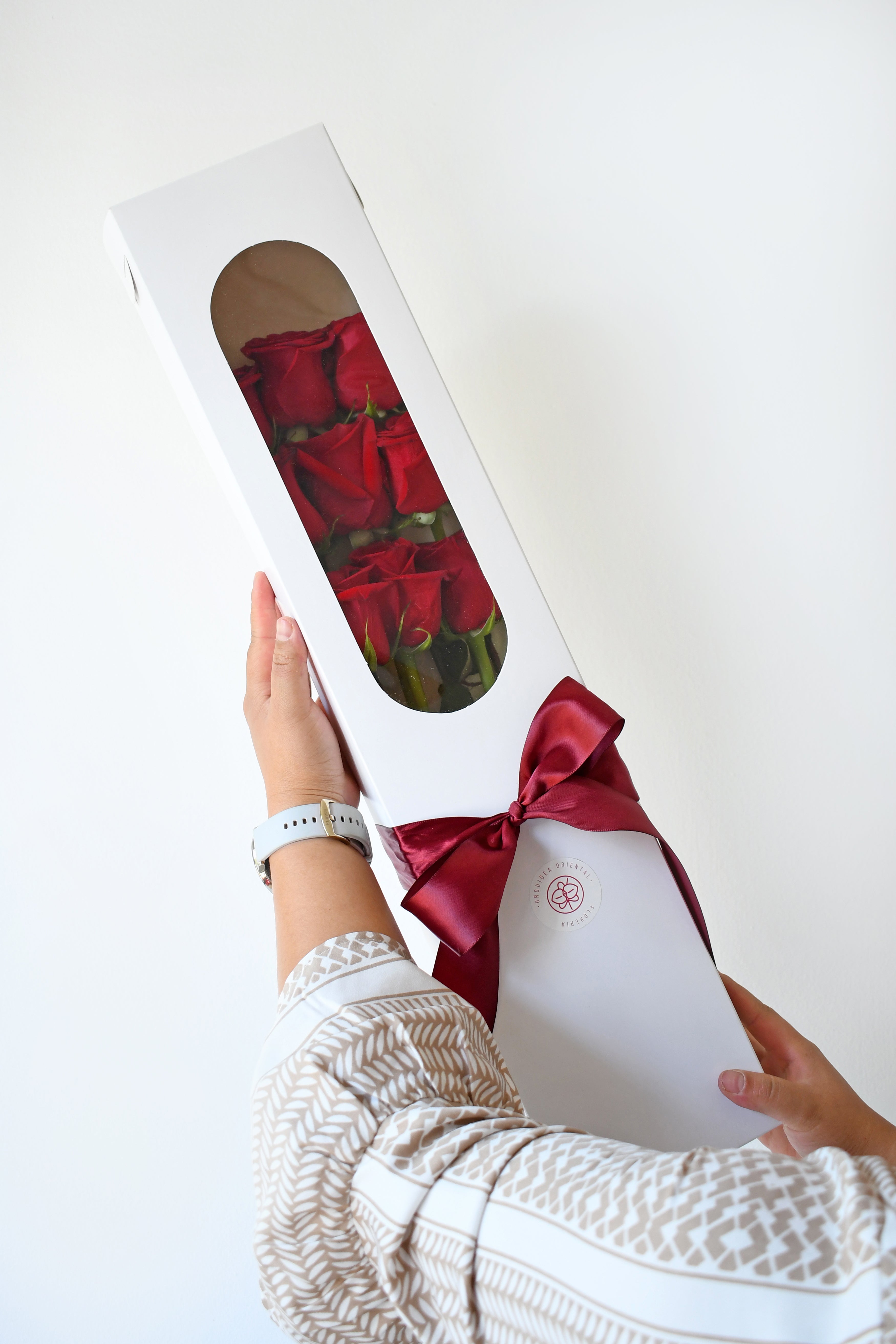 Caja de 9 rosas rojas