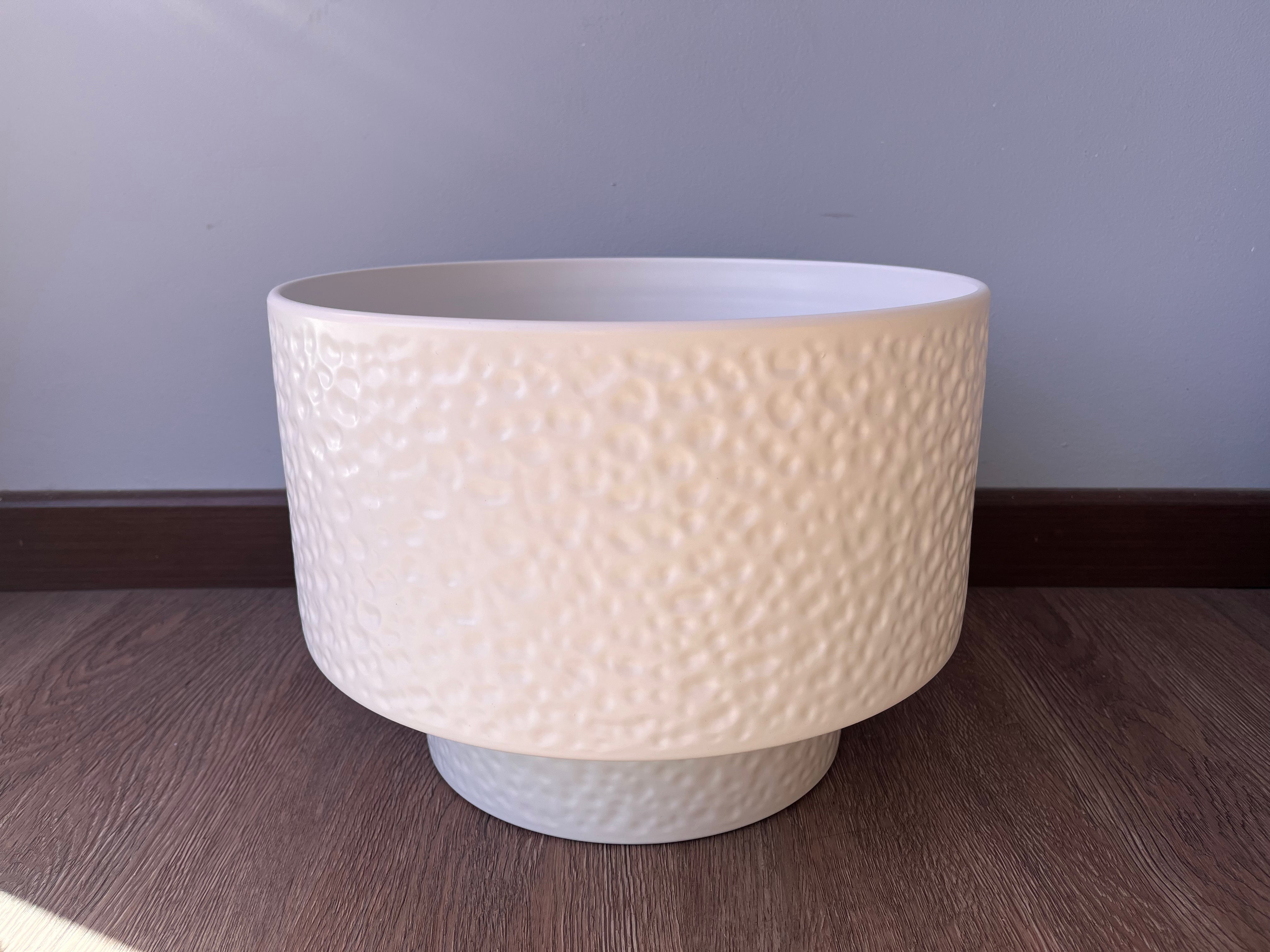 Macetero Blanco Textura Cerámica Tamaños